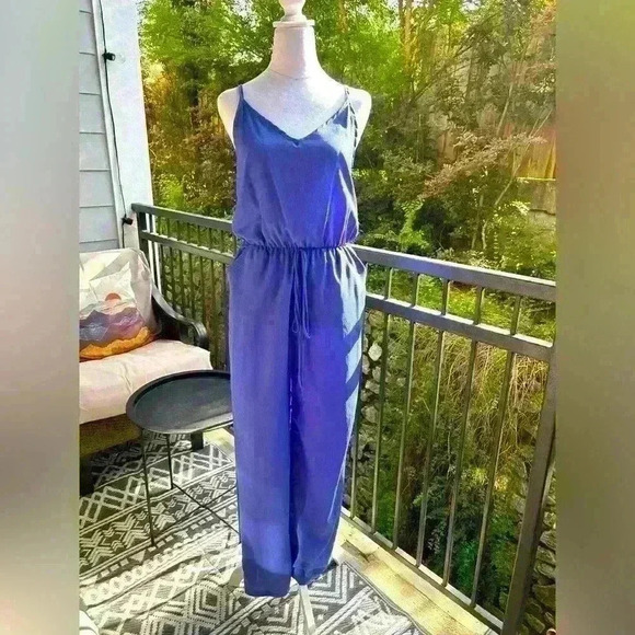 NWT- My Beloved Jumpsuit-Size Medium-Blue - Picture 1 of 9